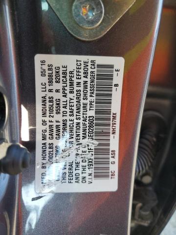 19XFC1F77GE028603 - 2016 HONDA CIVIC EXL 灰色 照片 13