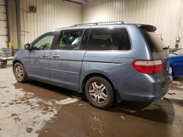 5FNRL38617B507901 - 2007 HONDA ODYSSEY EXL BLUE photo 2