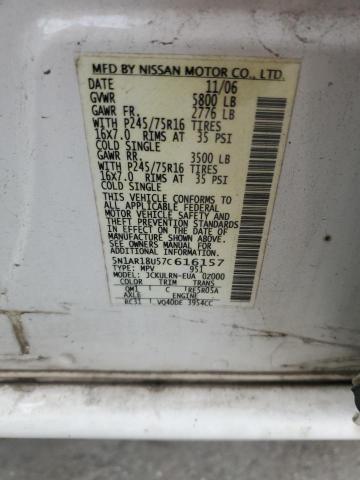 5N1AR18U57C616157 - 2007 NISSAN PATHFINDER LE 白色 照片 13