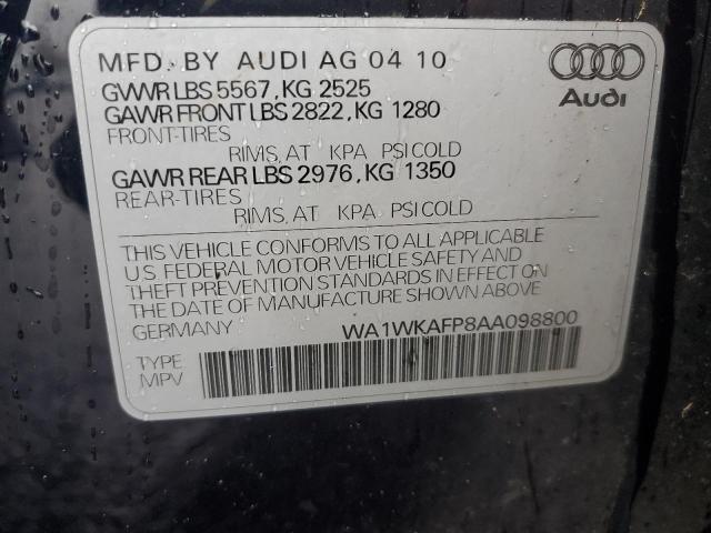 WA1WKAFP8AA098800 - 2010 AUDI Q5 PRESTIGE BLUE photo 12