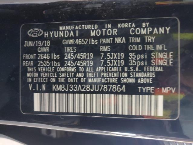 KM8J33A28JU787864 - 2018 HYUNDAI TUCSON VALUE BLACK photo 12