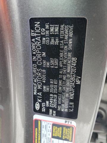 KNDJP3A58G7317408 - 2016 KIA SOUL + GRAY photo 14