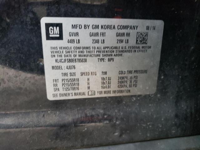 KL4CJFSB0EB785038 - 2014 BUICK ENCORE CONVENIENCE 黑色 照片 13