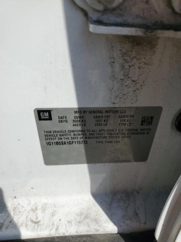 1G11B5SA1GF115773 - 2016 CHEVROLET MALIBU LIM LS თეთრი ფოტო 12