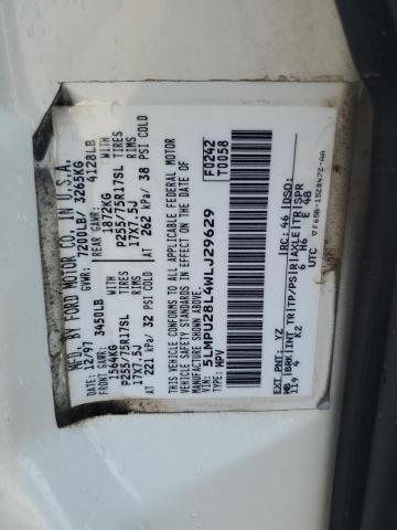 5LMPU28L4WLJ29629 - 1998 LINCOLN NAVIGATOR 白色 照片 13