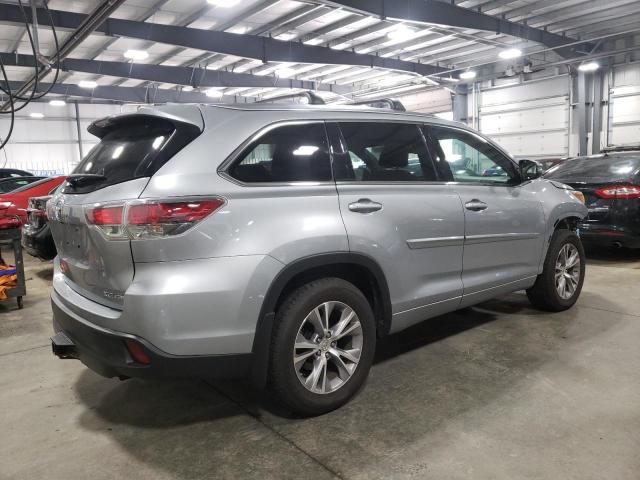 5TDJKRFH5FS153091 - 2015 TOYOTA HIGHLANDER XLE GRAY photo 3