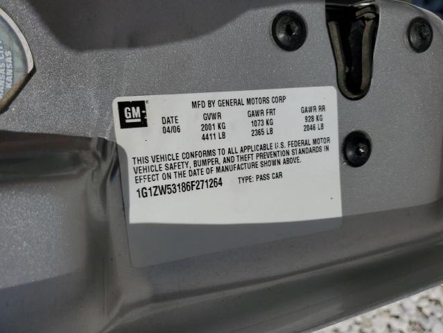 1G1ZW53186F271264 - 2006 CHEVROLET MALIBU SS Gümüş foto 12