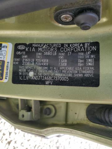 KNDJT2A68C7370005 - 2012 KIA SOUL + GREEN photo 13
