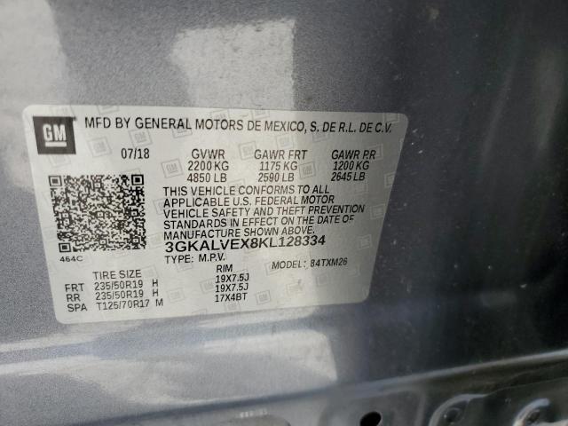 3GKALVEX8KL128334 - 2019 GMC TERRAIN SLT GRAY photo 13