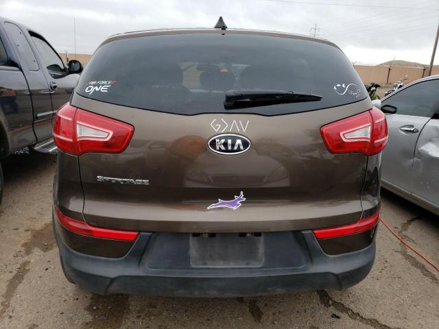 KNDPB3A21C7253625 - 2012 KIA SPORTAGE BASE BROWN photo 6