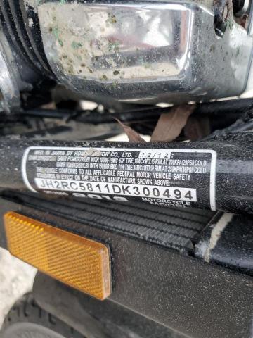 JH2RC5811DK300494 - 2013 HONDA VT750 S შავი ფოტო 10