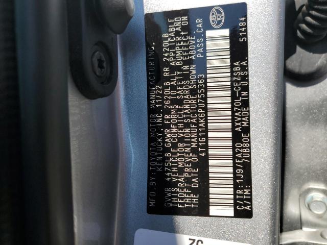 4T1G11AK6PU755363 - 2023 TOYOTA CAMRY SE NIGHT SHADE SILVER photo 13