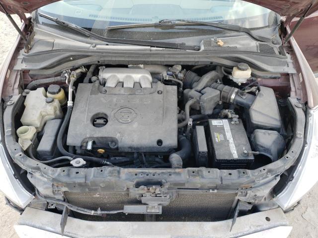 JN8AZ08W77W606894 - 2007 NISSAN MURANO SL BURGUNDY photo 11