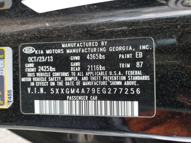 5XXGM4A79EG277256 - 2014 KIA OPTIMA LX BLACK photo 12