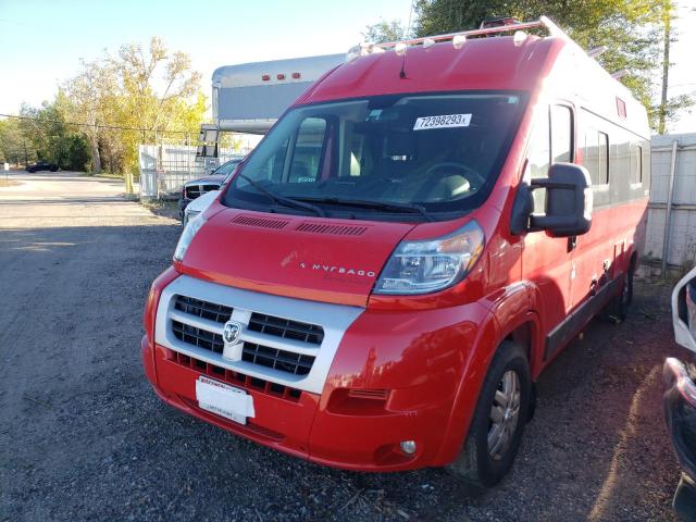 3C6URVJG3EE128237 - 2014 RAM PROMASTER 3500 HIGH წითელი ფოტო 2