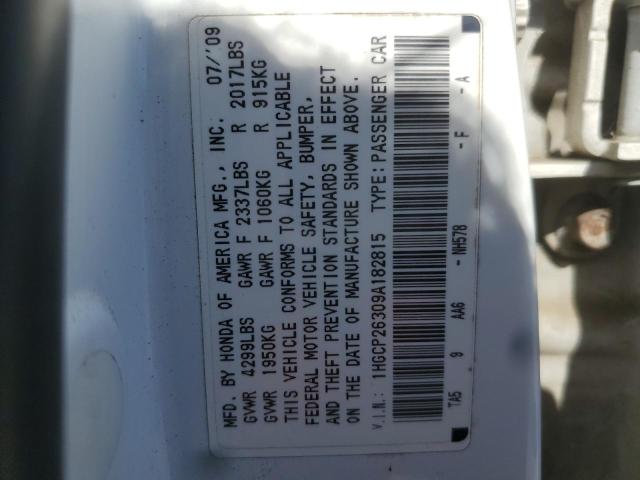 1HGCP26309A182815 - 2009 HONDA ACCORD LX WHITE photo 12