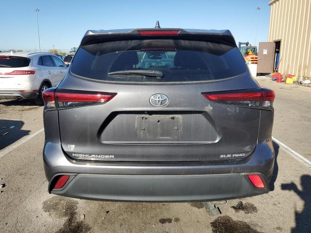 5TDGZRBH5MS119936 - 2021 TOYOTA HIGHLANDER XLE GRAY photo 6