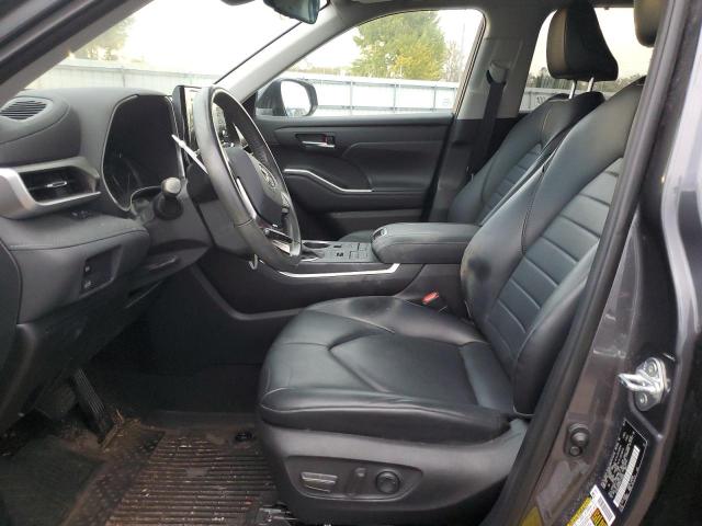 5TDGZRBH5MS119936 - 2021 TOYOTA HIGHLANDER XLE GRAY photo 7