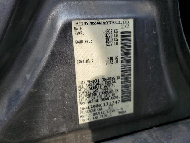 1N4AL3AP8GC131247 - 2016 NISSAN ALTIMA 2.5 GRAY photo 12