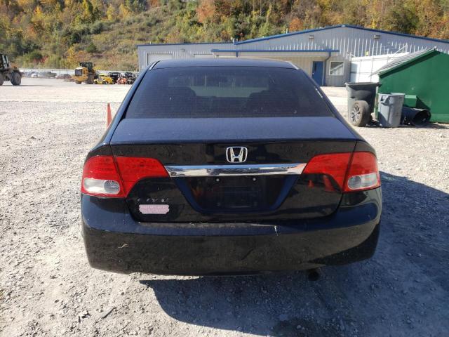 19XFA16849E005667 - 2009 HONDA CIVIC EX BLACK photo 6