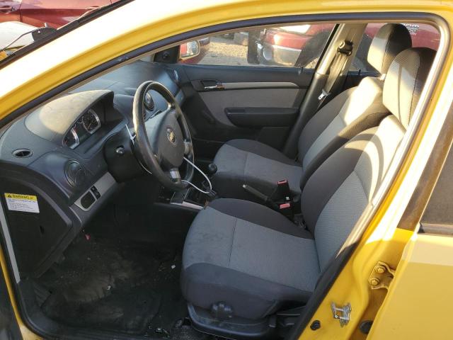 KL1TD66EX9B649482 - 2009 CHEVROLET AVEO LS YELLOW photo 7