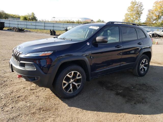 1C4PJMBB8EW161590 - 2014 JEEP CHEROKEE TRAILHAWK BLUE photo 1