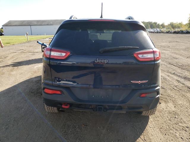 1C4PJMBB8EW161590 - 2014 JEEP CHEROKEE TRAILHAWK BLUE photo 6