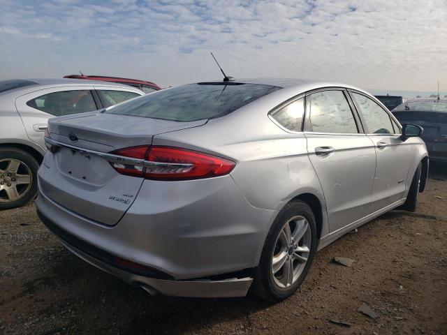 3FA6P0LU7JR173588 - 2018 FORD FUSION SE HYBRID SILVER photo 3