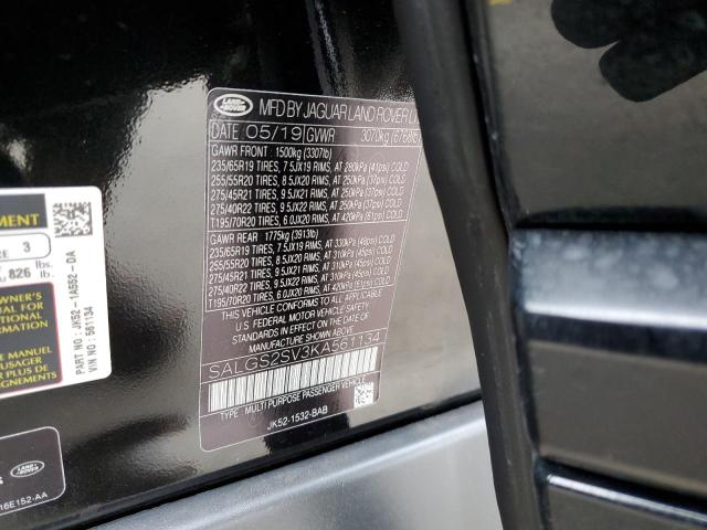 SALGS2SV3KA561134 - 2019 LAND ROVER RANGE ROVE HSE BLACK photo 14