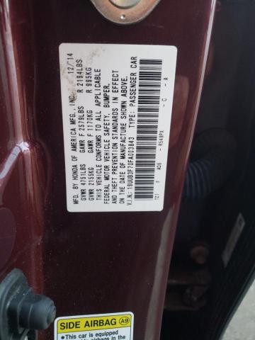 19UUB3F70FA003843 - 2015 ACURA TLX ADVANCE BURGUNDY photo 12