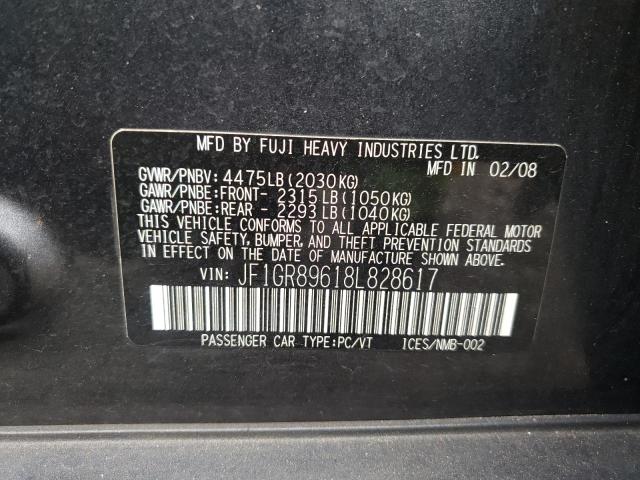 JF1GR89618L828617 - 2008 SUBARU IMPREZA WRX STI GRAY photo 13