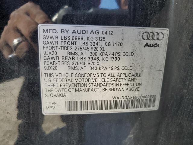 WA1DGAFE5CD009600 - 2012 AUDI Q7 PRESTIGE 黑色 照片 13