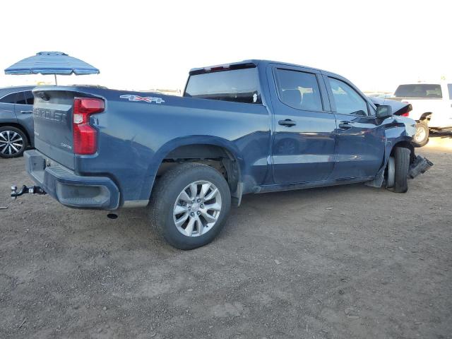 1GCPDBEK5NZ599392 - 2022 CHEVROLET SILVERADO K1500 CUSTOM BLUE photo 3