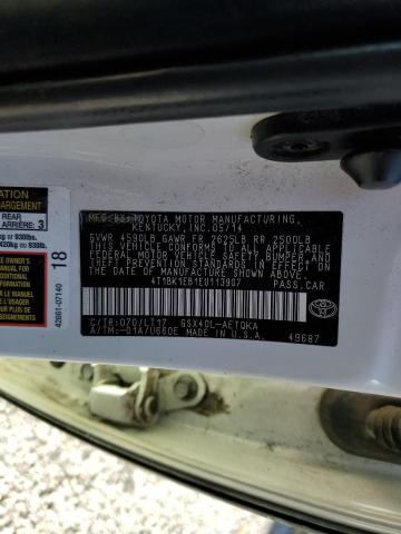 4T1BK1EB1EU113907 - 2014 TOYOTA AVALON BASE 白色 照片 13
