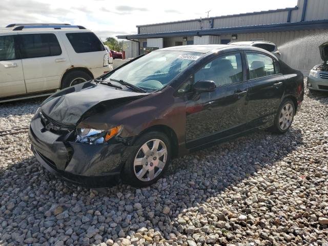 1HGFA16558L011930 - 2008 HONDA CIVIC LX BLACK photo 1