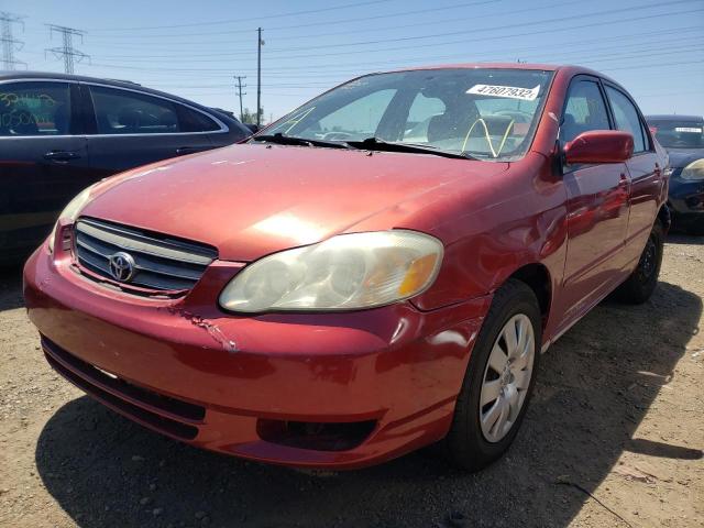 2T1BR32E04C305891 - 2004 TOYOTA COROLLA CE RED photo 2