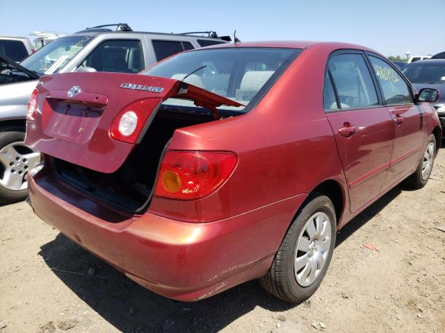 2T1BR32E04C305891 - 2004 TOYOTA COROLLA CE RED photo 4