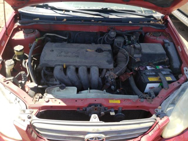 2T1BR32E04C305891 - 2004 TOYOTA COROLLA CE RED photo 7