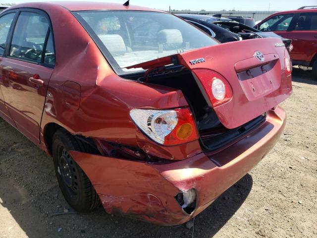 2T1BR32E04C305891 - 2004 TOYOTA COROLLA CE RED photo 9