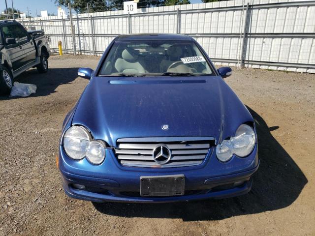 WDBRN40J54A586184 - 2004 MERCEDES-BENZ C 230K SPORT COUPE BLUE photo 5