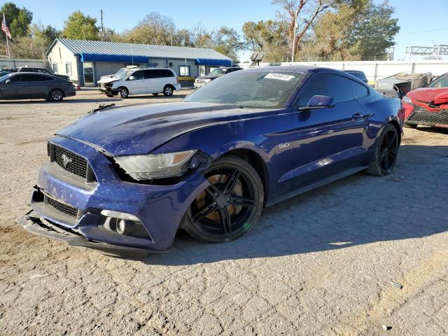 1FA6P8CF0G5256677 - 2016 FORD MUSTANG GT BLUE photo 1