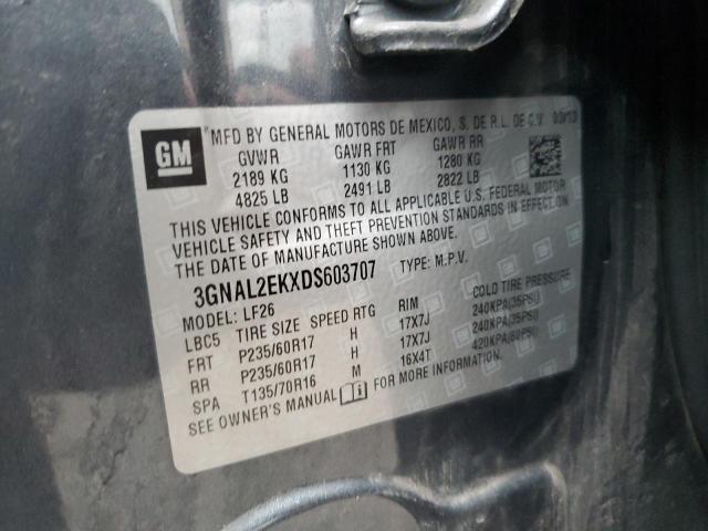 3GNAL2EKXDS603707 - 2013 CHEVROLET CAPTIVA LS 灰色 照片 12