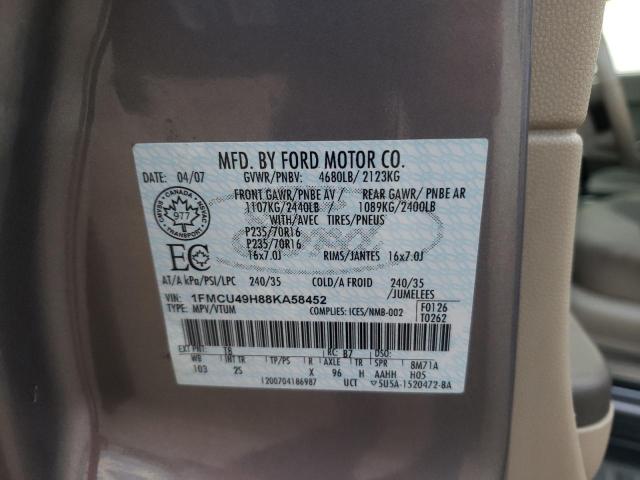 1FMCU49H88KA58452 - 2008 FORD ESCAPE HEV GRAY photo 13