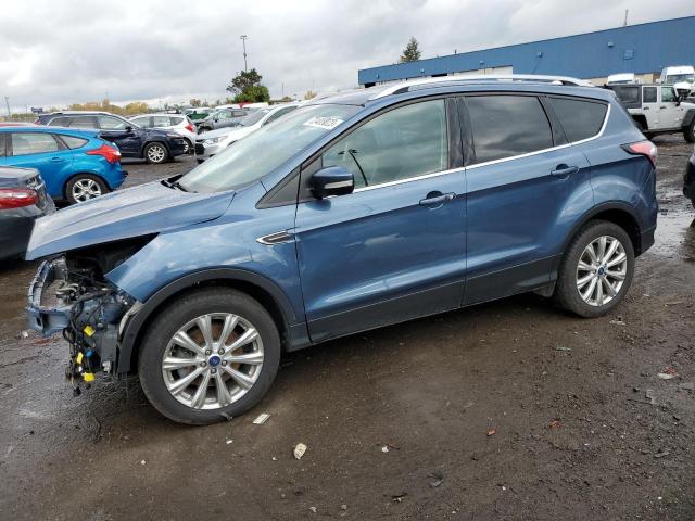 1FMCU9J9XJUC77182 - 2018 FORD ESCAPE TITANIUM BLUE photo 1