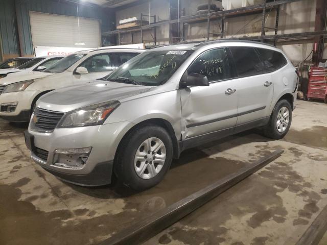 1GNKRFED3EJ169273 - 2014 CHEVROLET TRAVERSE LS SILVER photo 1