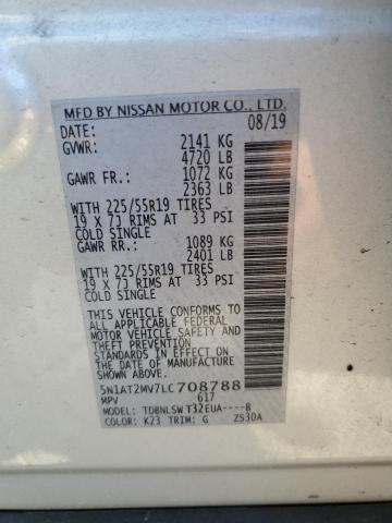 5N1AT2MV7LC708788 - 2020 NISSAN ROGUE S SILVER photo 13