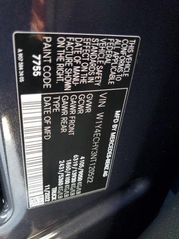 W1Y4ECHY3NT120522 - 2022 MERCEDES-BENZ SPRINTER 2500 CHARCOAL photo 14