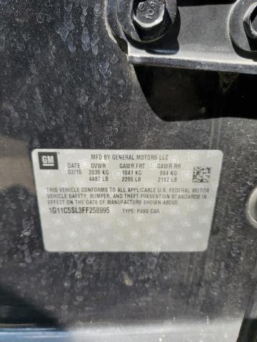 1G11C5SL3FF258995 - 2015 CHEVROLET MALIBU 1LT 黑色 照片 12