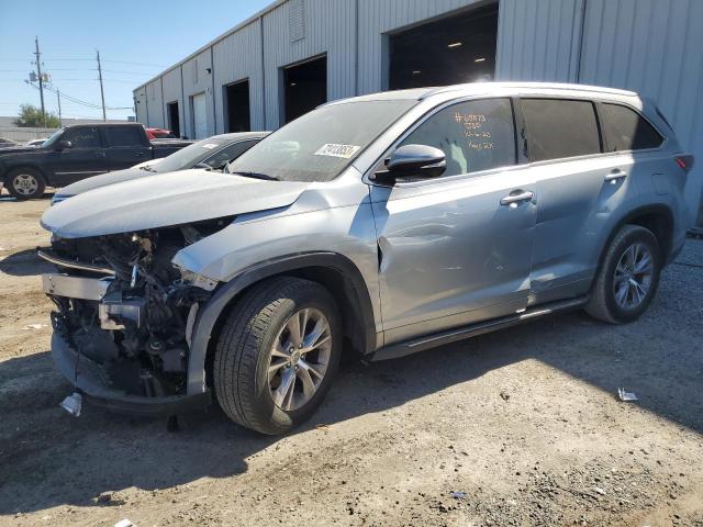 5TDKKRFH4FS119292 - 2015 TOYOTA HIGHLANDER XLE GRAY photo 1