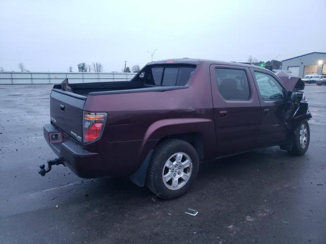 2HJYK16528H511976 - 2008 HONDA RIDGELINE RTL BURGUNDY photo 3